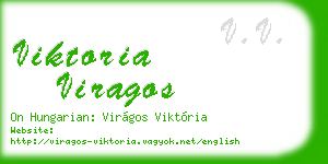 viktoria viragos business card